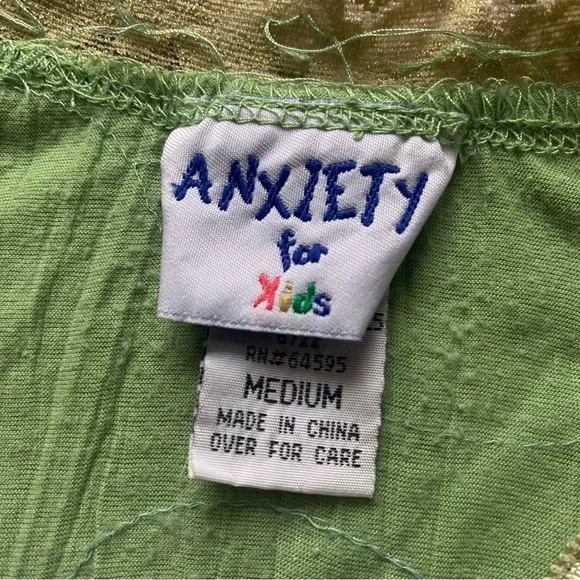 Vintage Kids Y2K boho green sequin long sleeve medium blouse - Picture 3 of 10